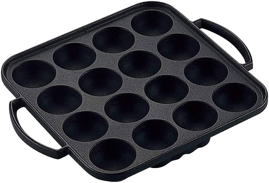 Ikenaga Ironworks Takoyaki Plate Pan 25 Holes Gas cooktops Use Cast Iron Plate