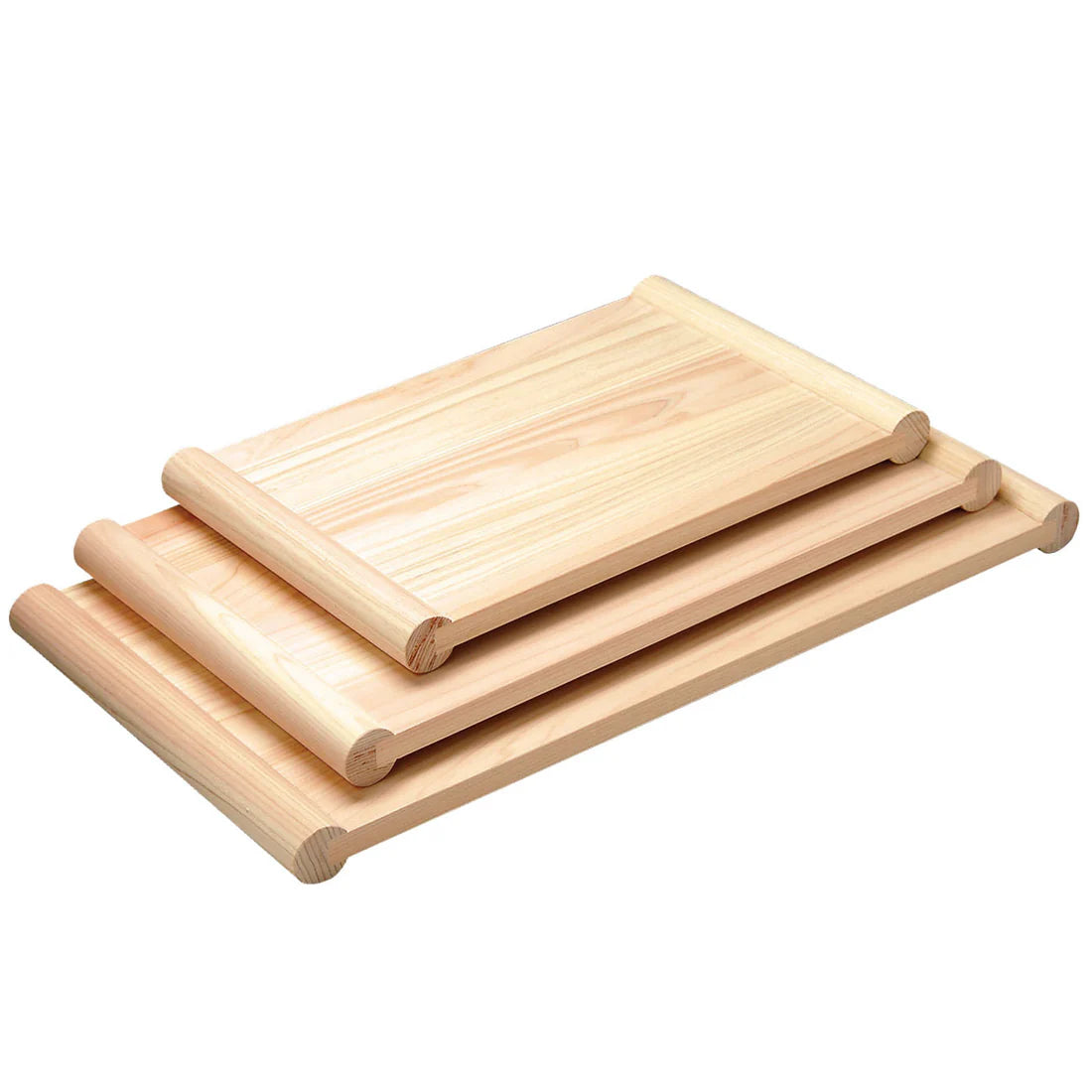 Kitchen Cutting Board Japanese HINOKI Cypress Wooden Both Sides Use Pier Stand