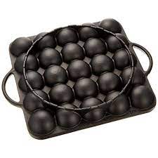 Ikenaga Ironworks Takoyaki Plate Pan 25 Holes Gas cooktops Use Cast Iron Plate