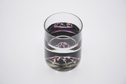 GUINOMI SAKE Glass Mt. FUJI TAKAOKA RADEN Mother of Pearl Inlay