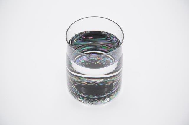 GUINOMI SAKE Glass Mt. FUJI TAKAOKA RADEN Mother of Pearl Inlay