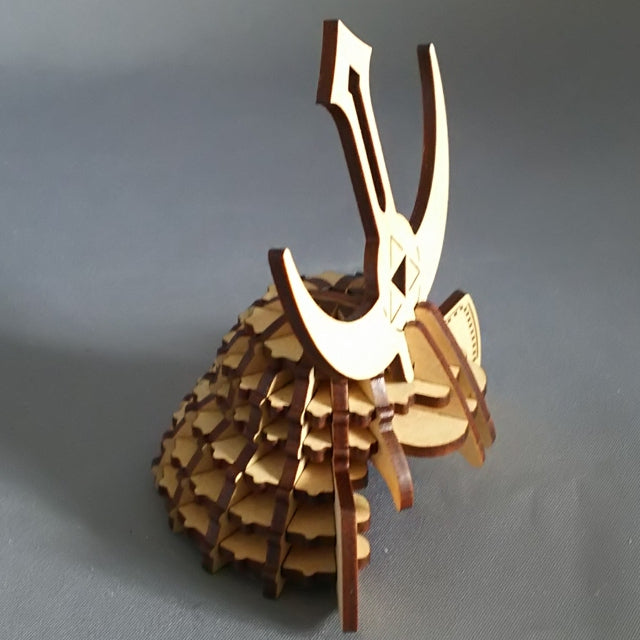 SAMURAI Helmet KABUTO 3D Puzzle Wooden Piece HOJO UJIYASU - JAPANESE GIFTS