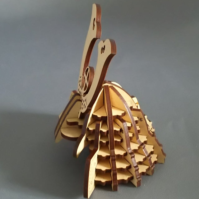 SAMURAI Helmet KABUTO 3D Puzzle Wooden Piece SHIMAZU YOSHIHISA - JAPANESE GIFTS
