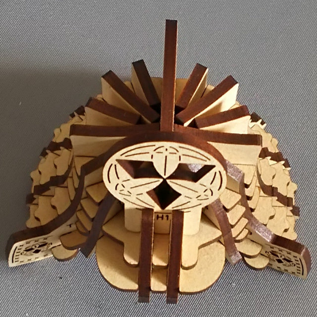 SAMURAI Helmet KABUTO 3D Puzzle Wooden Piece TAKENAKA HAMBE - JAPANESE GIFTS