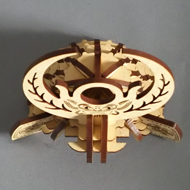SAMURAI Helmet KABUTO 3D Puzzle Wooden Piece TOKUGAWA IEYASU - JAPANESE GIFTS
