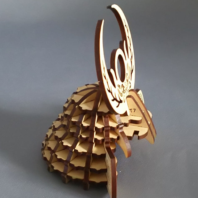 SAMURAI Helmet KABUTO 3D Puzzle Wooden Piece TOKUGAWA IEYASU - JAPANESE GIFTS