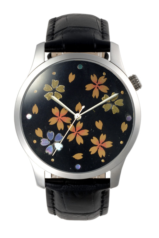 Maki-e Watch Sakura / Fine Wind Clear Morning (Free Shipping) - JAPANESE GIFTS