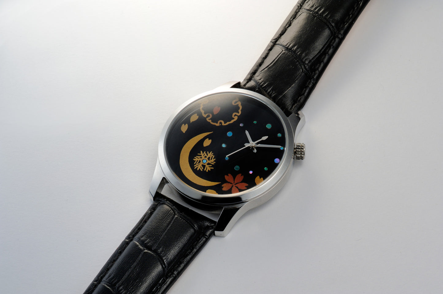 Maki-e Watch Sakura / Fine Wind Clear Morning (Free Shipping) - JAPANESE GIFTS
