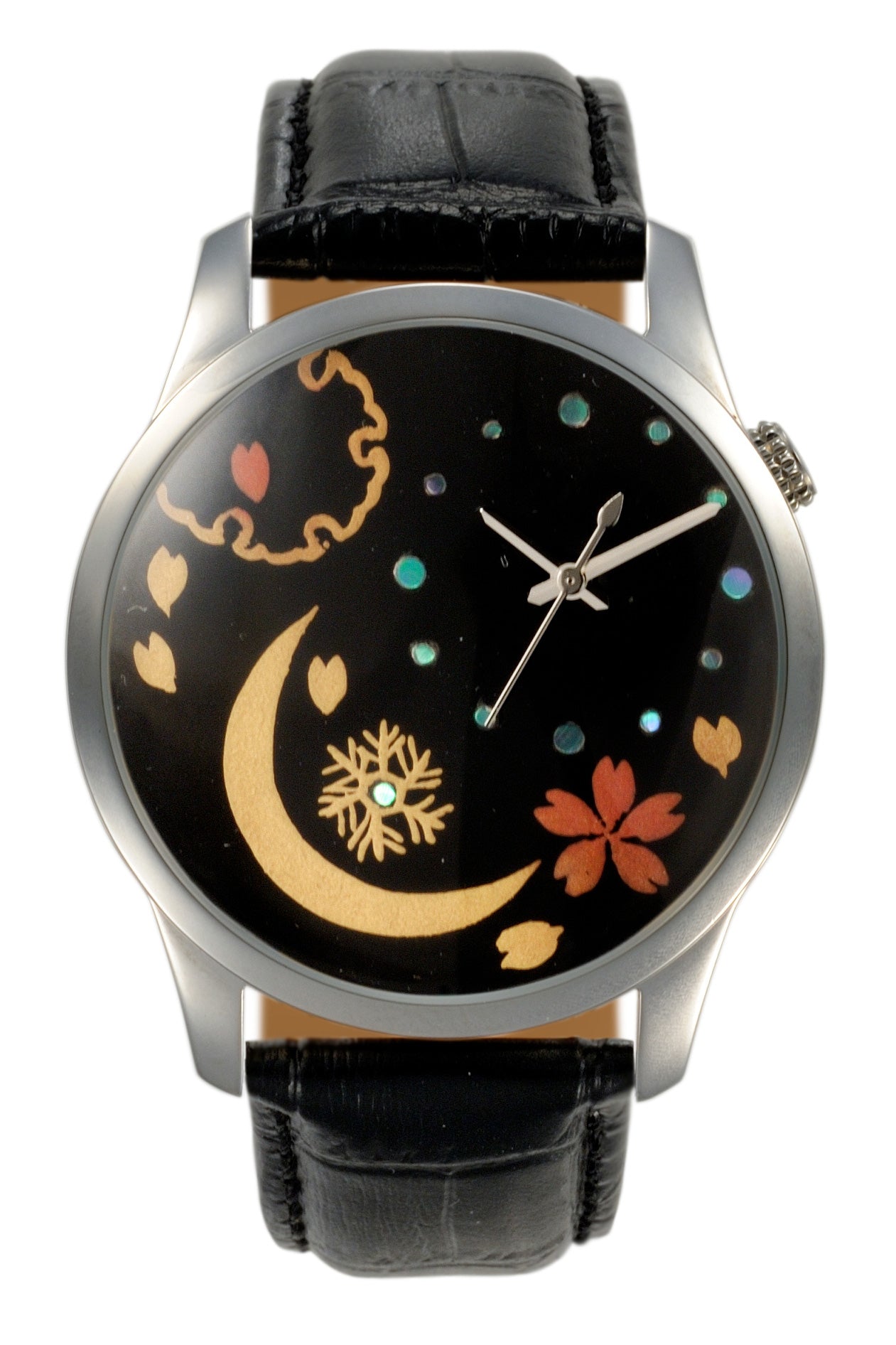 Maki-e Watch Sakura / Fine Wind Clear Morning (Free Shipping) - JAPANESE GIFTS