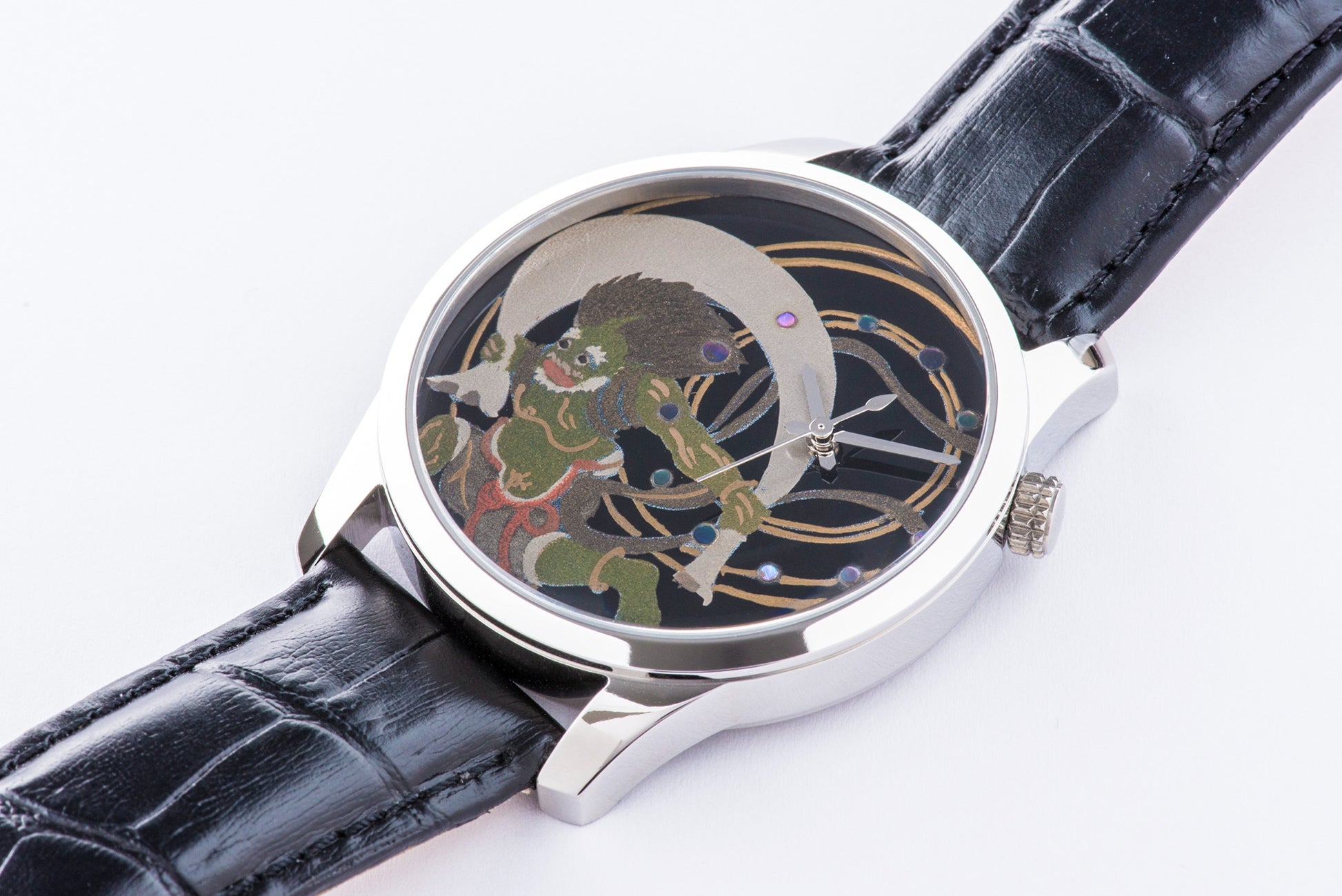 Maki-e Watch Tawaraya Soutatsu's Fujin / Raijin  (Free Shipping) - JAPANESE GIFTS