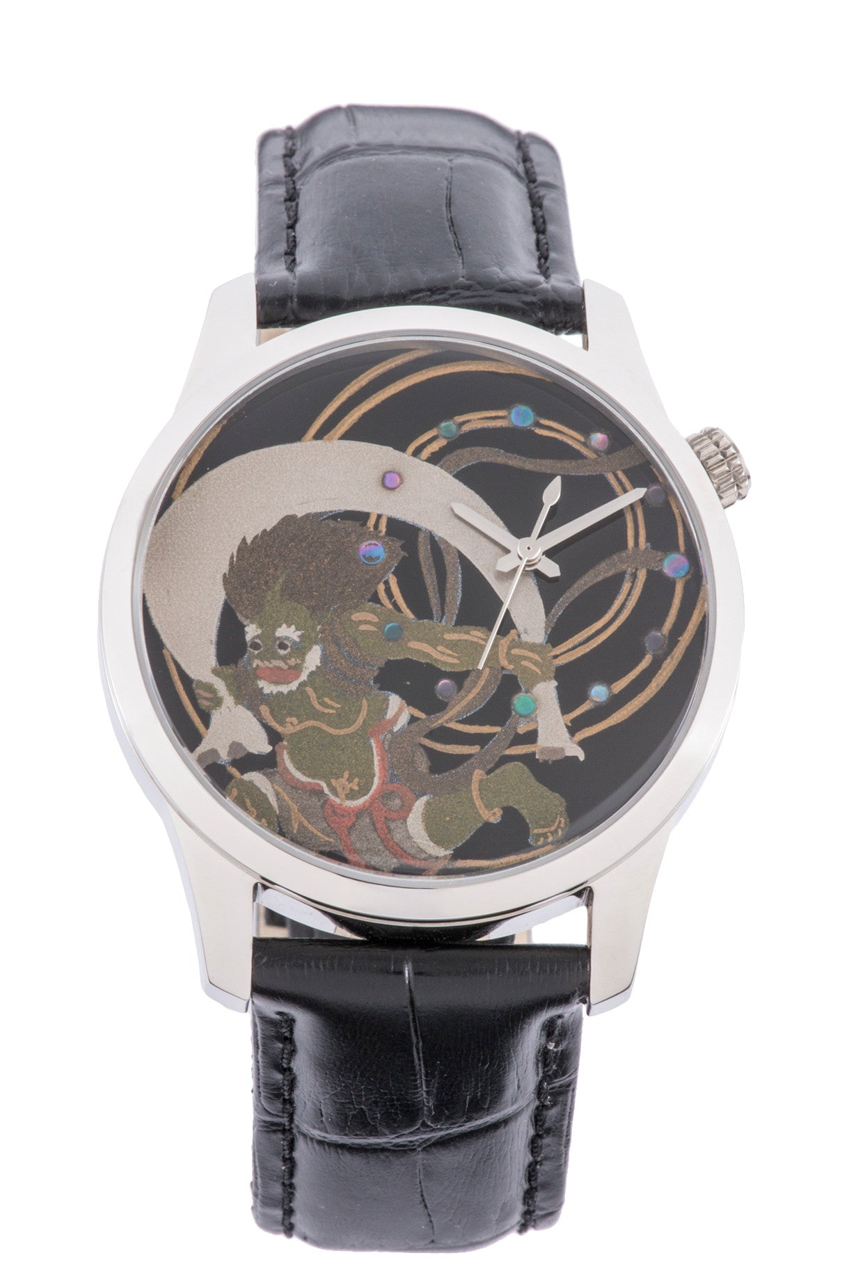 Maki-e Watch Tawaraya Soutatsu's Fujin / Raijin  (Free Shipping) - JAPANESE GIFTS