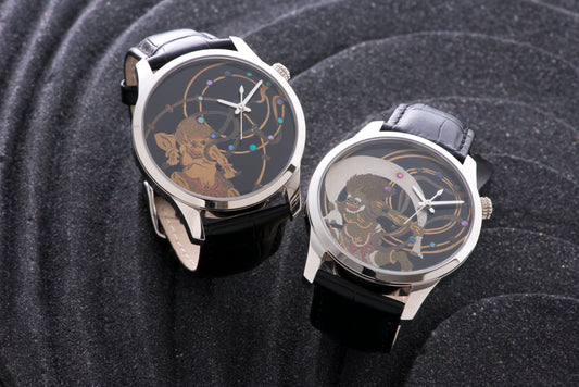 Maki-e Watch Tawaraya Soutatsu's Fujin / Raijin  (Free Shipping) - JAPANESE GIFTS