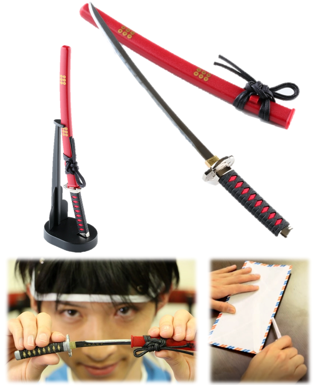 Letter Opener SAMURAI KATANA SWORD Knife Desk Decor item 8 inch Length Safe Edge Sanada Yukimura Model KT-22S - JAPANESE GIFTS