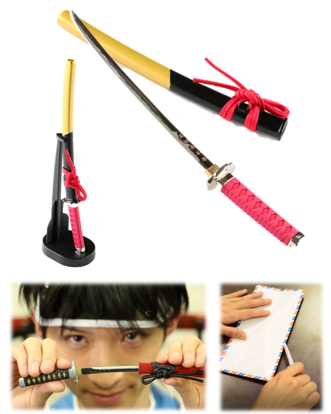 Letter Opener SAMURAI KATANA SWORD Knife Desk Decor item 8 inch Length Safe Edge Oda Nobunaga Model MT-32N - JAPANESE GIFTS