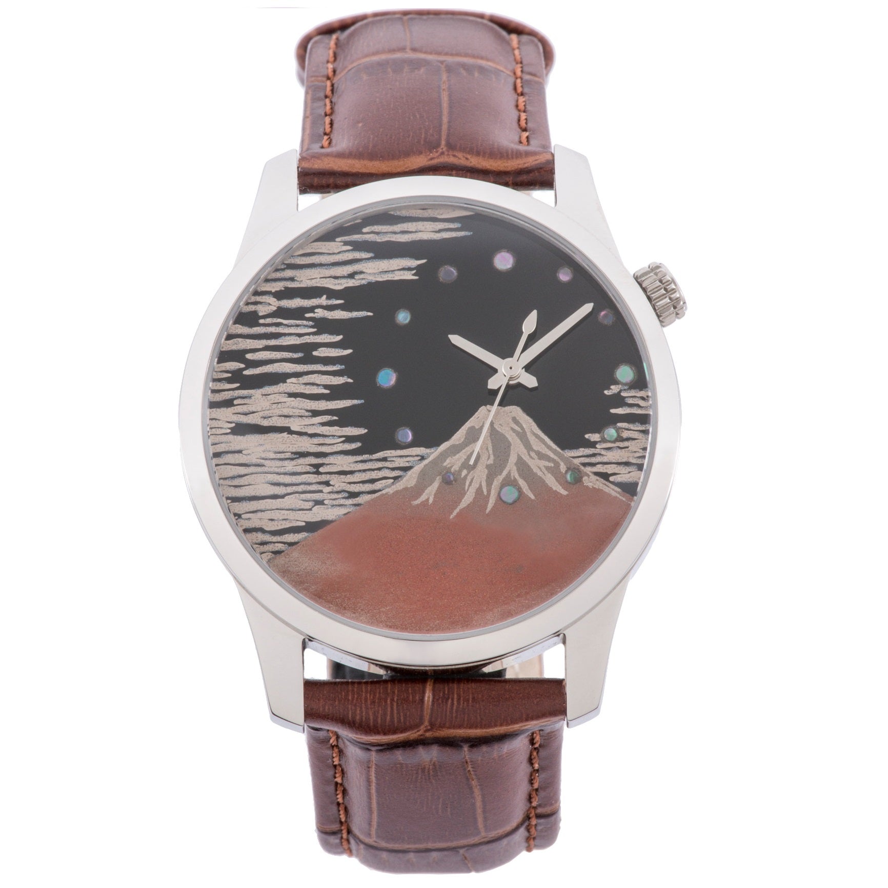 Maki-e Watch Hokusai's Great Wave off Kanagawa / Fine Wind Clear Morning (Free Shipping) - JAPANESE GIFTS