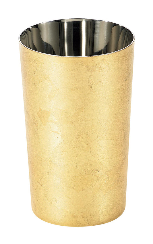 Shi-Moa Gold Leaf Whisky Soda Cup Stainless Steel Double Walled URUSHI Japanese Lacquer 370 ml - JAPANESE GIFTS