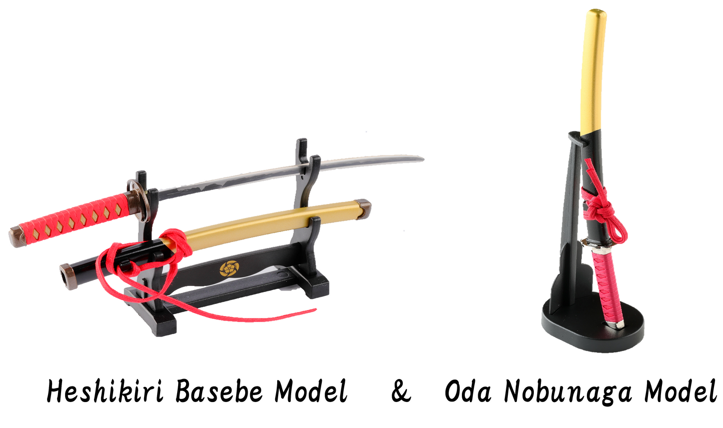 Touken Ranbu Heshikiri Hasebe + Oda Nobunaga Oda-Gumi Samurai Sword Letter Opener 2pc. Set Tourabu