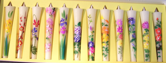 Four Seasonal  candles 12 pieces set - JAPANESE GIFTS