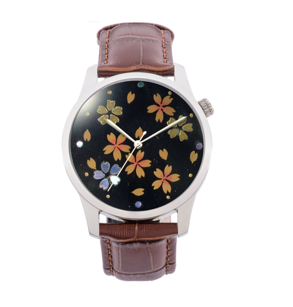 Maki-e Watch Sakura / Fine Wind Clear Morning (Free Shipping) - JAPANESE GIFTS
