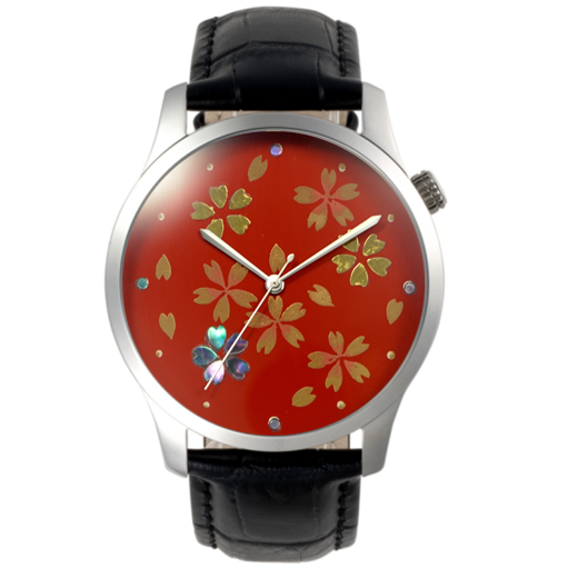Maki-e Watch Sakura / Fine Wind Clear Morning (Free Shipping) - JAPANESE GIFTS