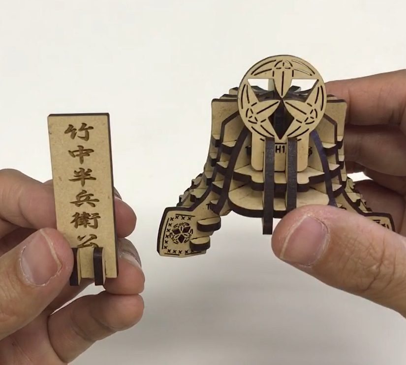 SAMURAI Helmet KABUTO 3D Puzzle Wooden Piece TAKENAKA HAMBE - JAPANESE GIFTS
