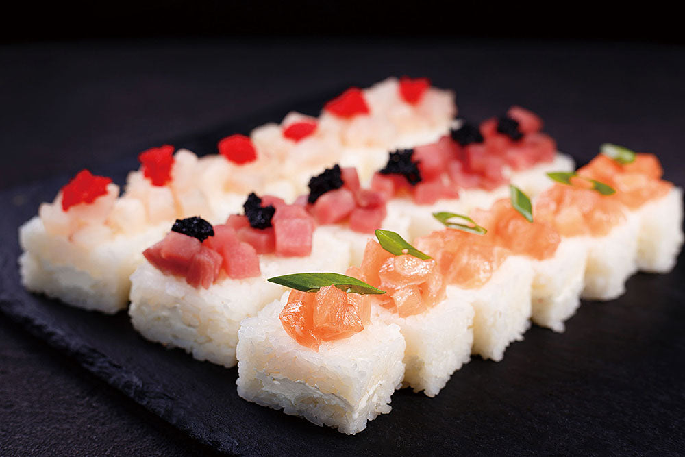 Easy OSHIZUSHI Pressed Sushi Mold 16 pc. Cut HINOKI Wood YAMACO - JAPANESE GIFTS