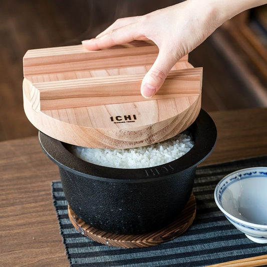 IKENAGA IRON WORKS "1CHI" Rice Cooking Iron Pot Induction NAMBU