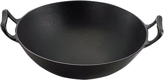 IKENAGA Iron Works Double-Handle Wok Round-Bottomed Pan