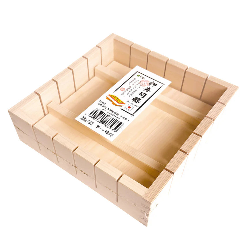 OSHIZUSHI Pressed Sushi Mold 36 pc. Cut HINOKI Wood YAMACO