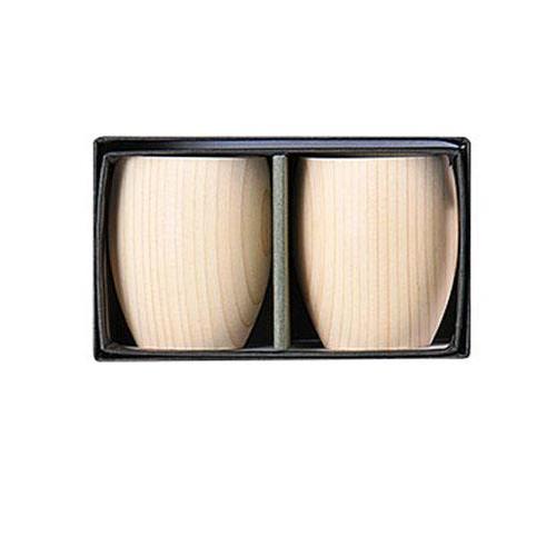 Hinoki Wood Sake Cup GUIMONI 2 pc. Set [Yamaco] - JAPANESE GIFTS 