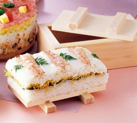 Easy OSHIZUSHI Pressed Sushi Mold 180cc HINOKI Wood [YAMACO] - JAPANESE GIFTS 