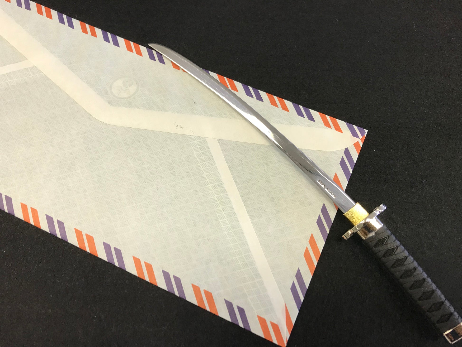 Letter Opener SAMURAI KATANA SWORD Knife Desk Decor item 8 inch Length Safe Edge Toyotomi Hideyoshi Model KT-22H - JAPANESE GIFTS 