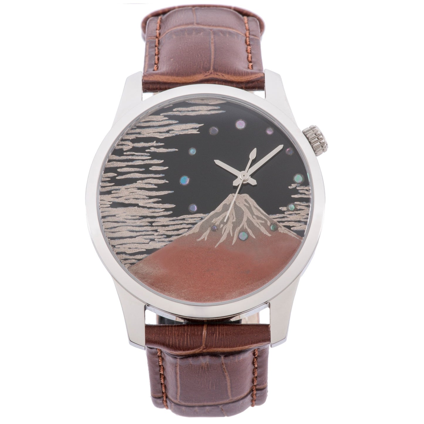 Maki-e Watch Hokusai's Great Wave off Kanagawa / Fine Wind Clear Morning (Free Shipping) - JAPANESE GIFTS 