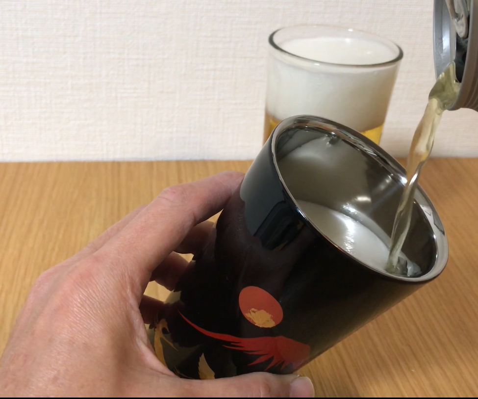 Shi-Moa Cup Urushi [Makie] 250ml for Whisky & Beer Stainless Steel - JAPANESE GIFTS 