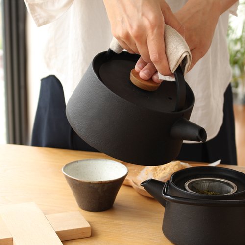 tetu Japanese Cast Iron Kettle  TETSUBIN NAMBU Modern Design Induction Compatible