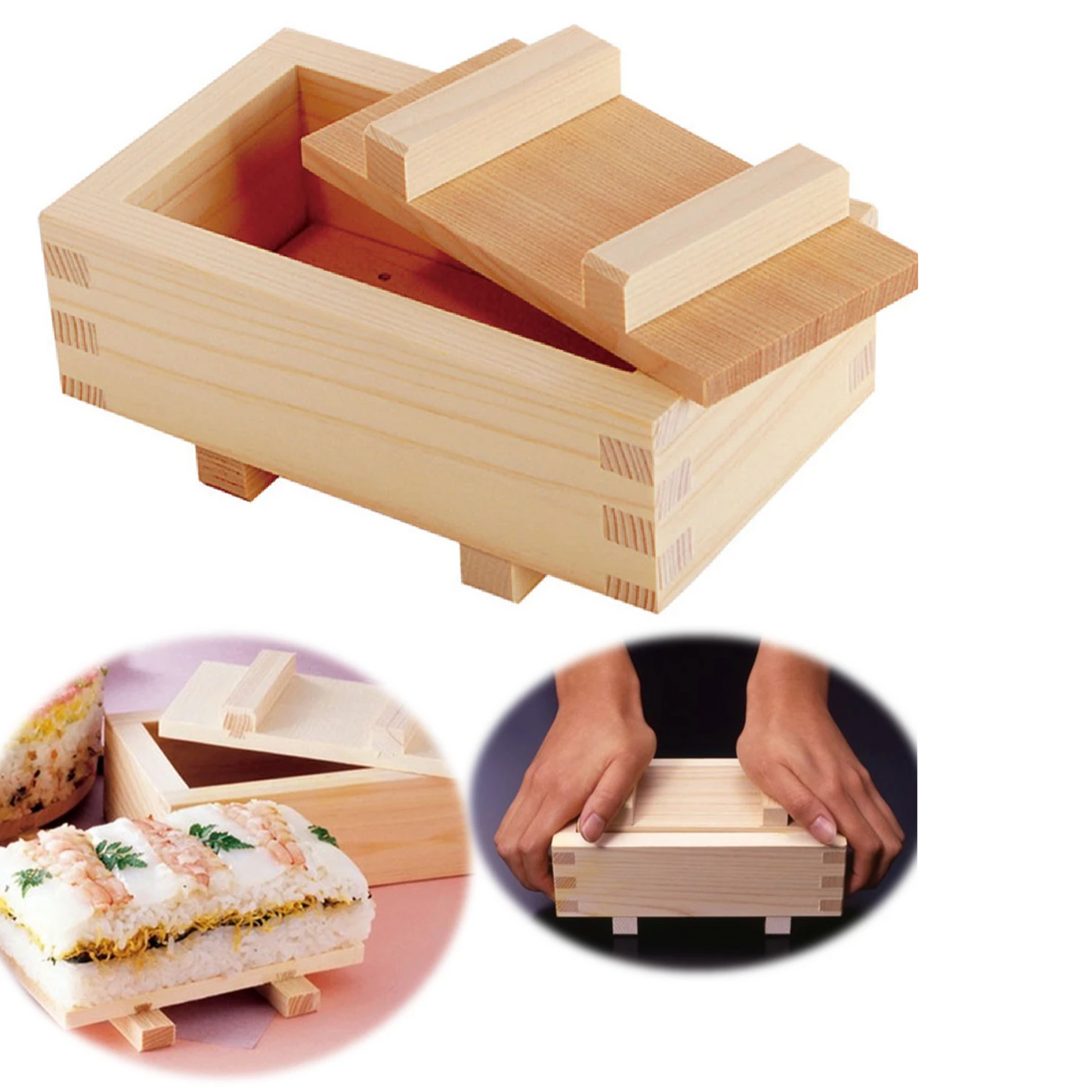 Oshizushi Wooden Sushi Mold - Hinoki Crafted