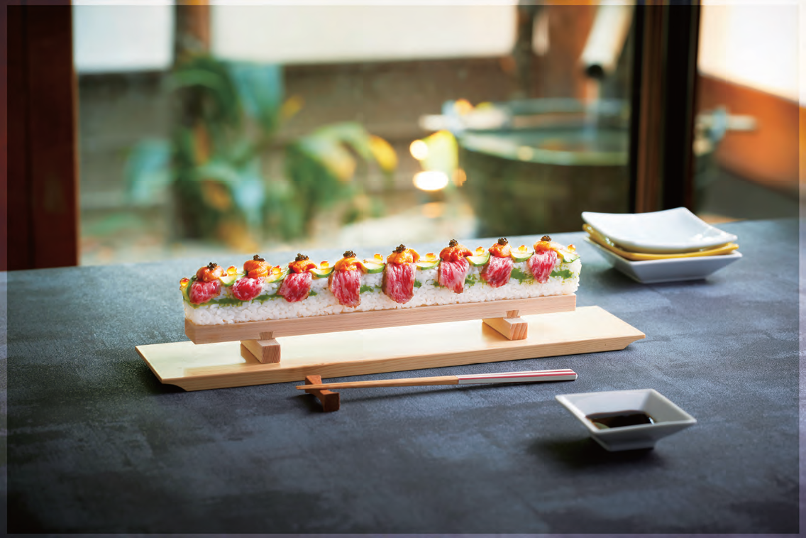 Easy OSHIZUSHI Pressed Sushi Mold Table Serving 10 pc. Cut HINOKI Wood YAMACO