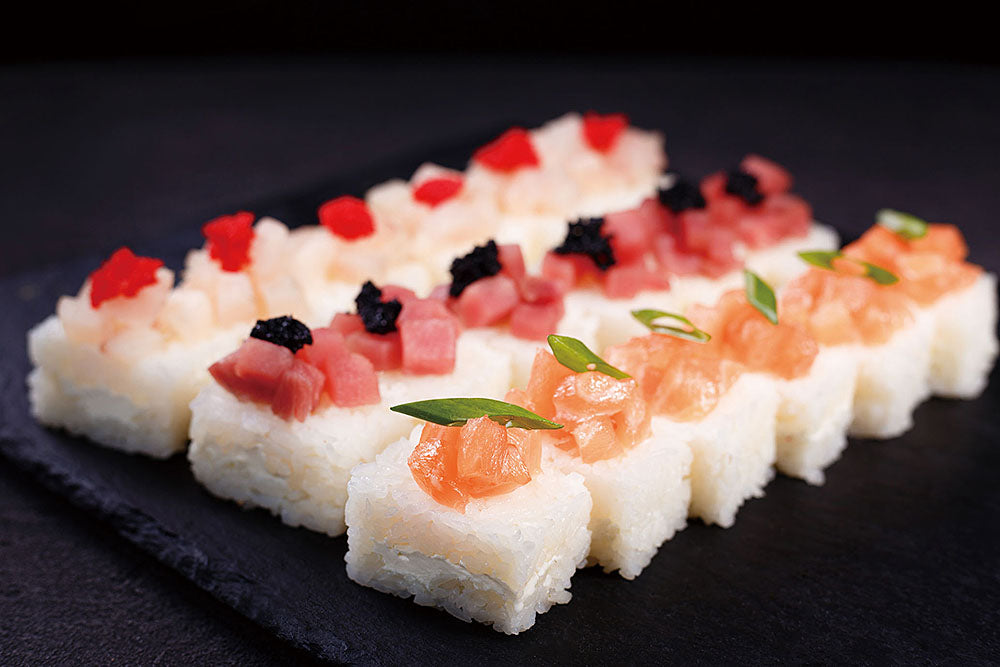 Easy OSHIZUSHI Pressed Sushi Mold Table Serving 10 pc. Cut HINOKI Wood  YAMACO